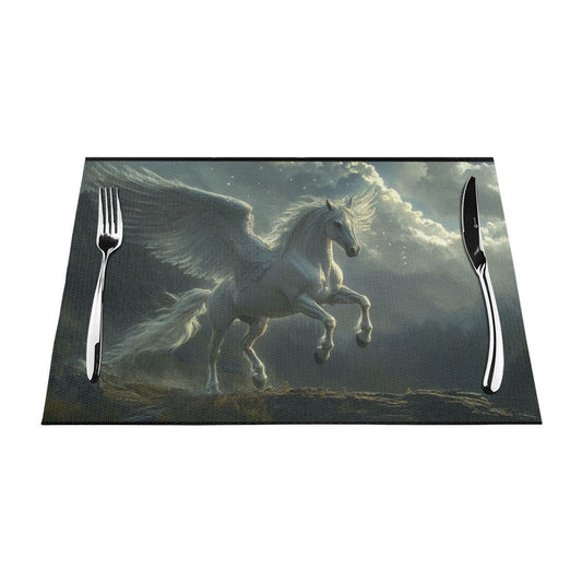 Pegasus Flying Placemat, Elegant Art Design, Waterproof and Durable, Ideal for Home and Restaurant