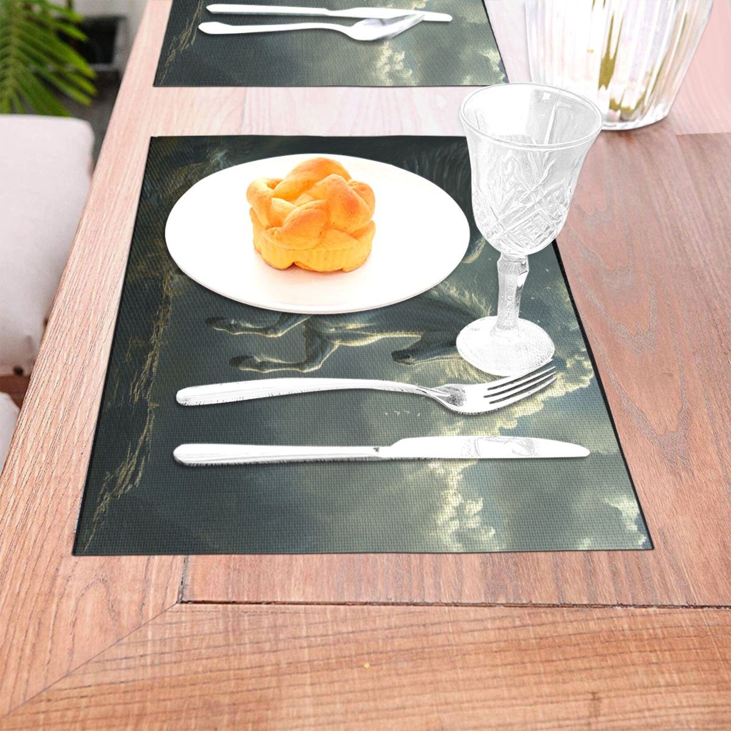 Pegasus Flying Placemat, Elegant Art Design, Waterproof and Durable, Ideal for Home and Restaurant