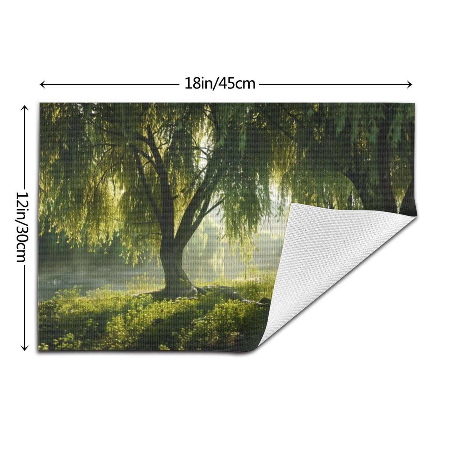 Lush Greenery Tree Shade Placemat, Waterproof and Durable, Artistic Design, Ideal for Home and Restaurant