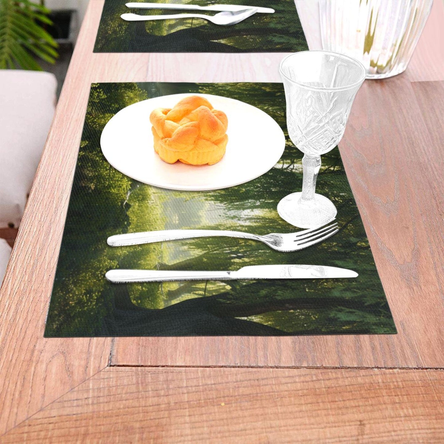 Lush Greenery Tree Shade Placemat, Waterproof and Durable, Artistic Design, Ideal for Home and Restaurant