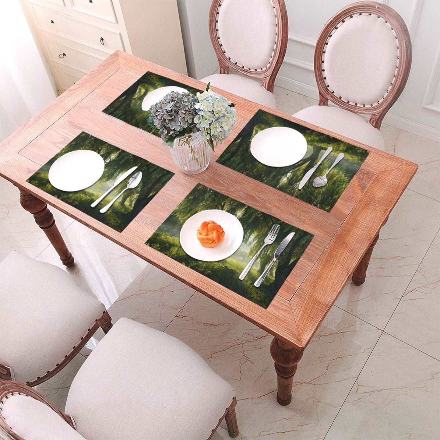 Lush Greenery Tree Shade Placemat, Waterproof and Durable, Artistic Design, Ideal for Home and Restaurant