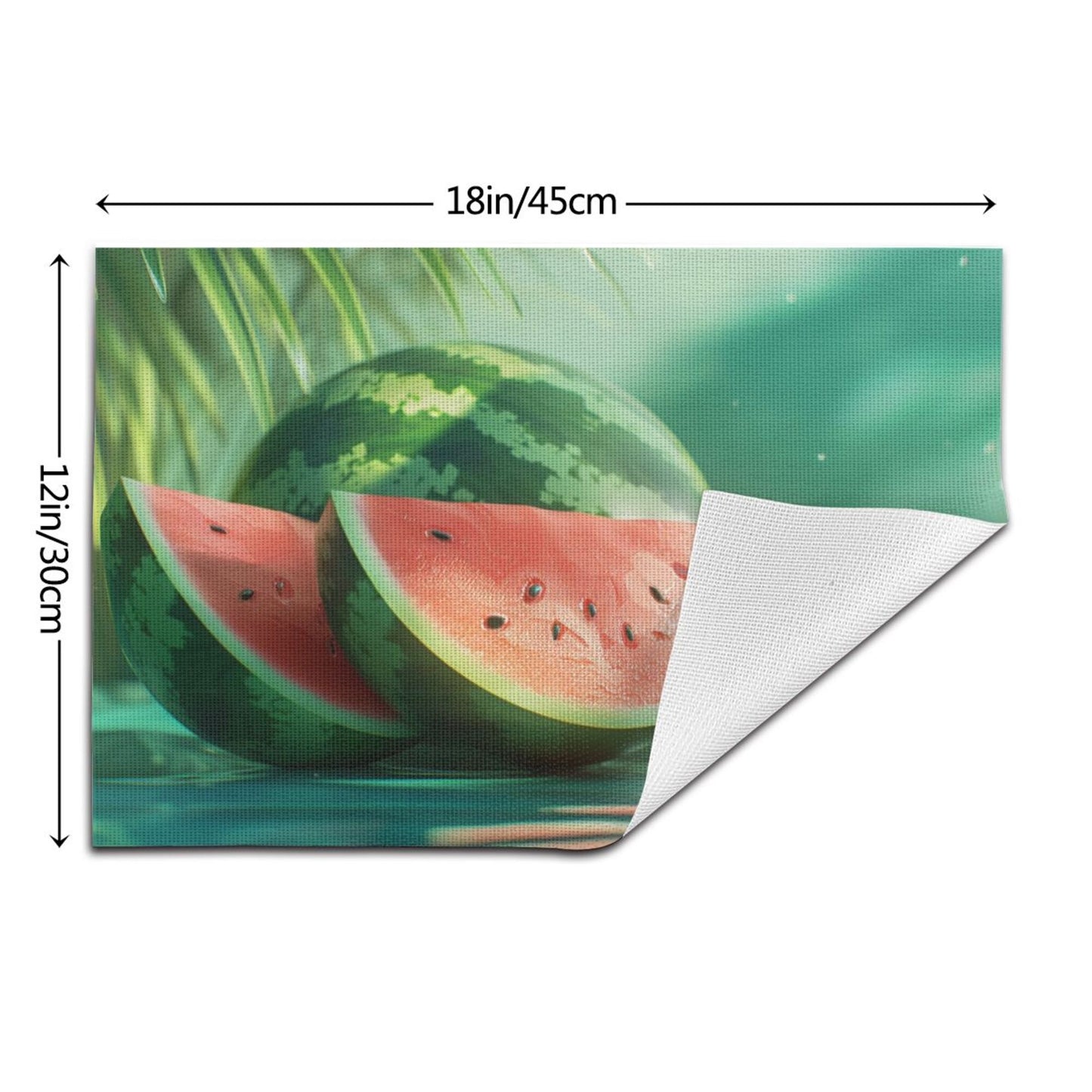 Watermelon Pattern Placemat, Fresh Summer Table Decor, Waterproof, Durable and Easy to Clean