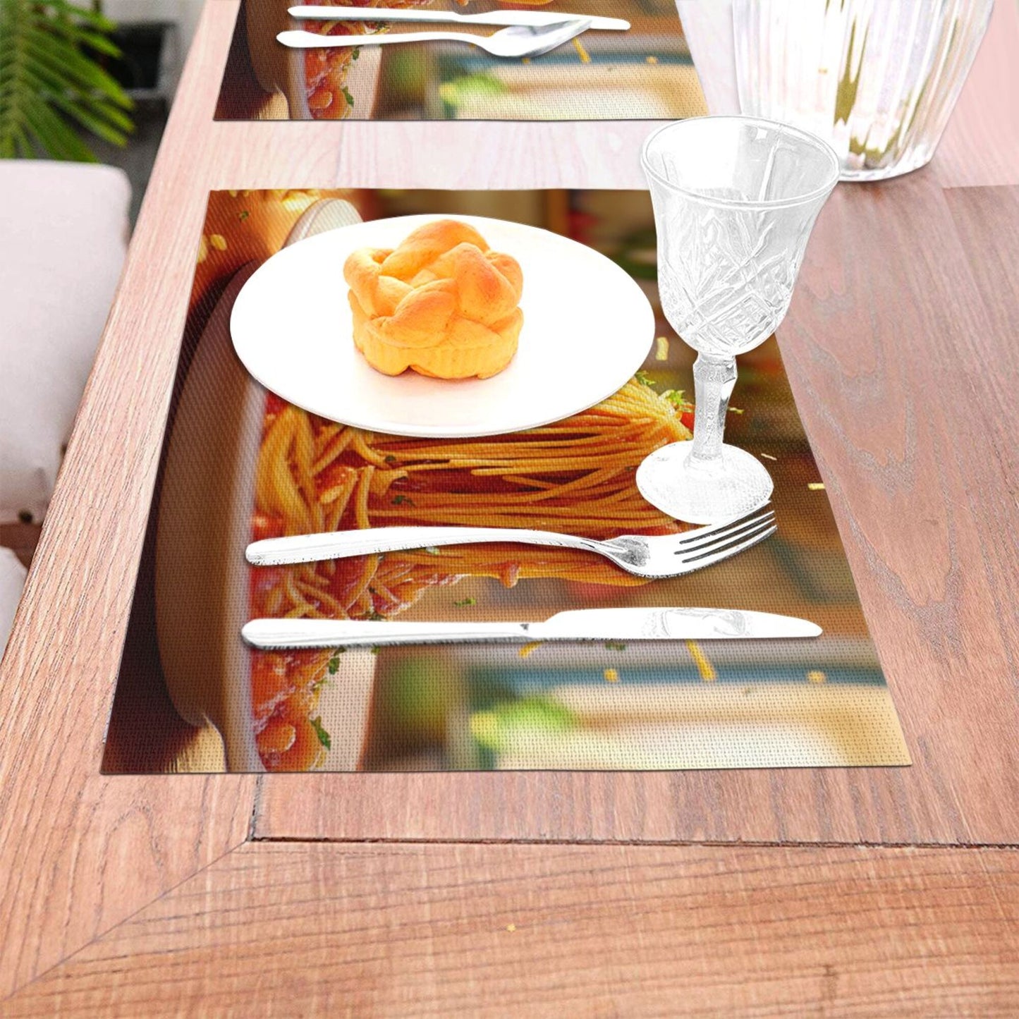 Spaghetti Placemat, Delicious Table Decor, Waterproof and Easy to Clean