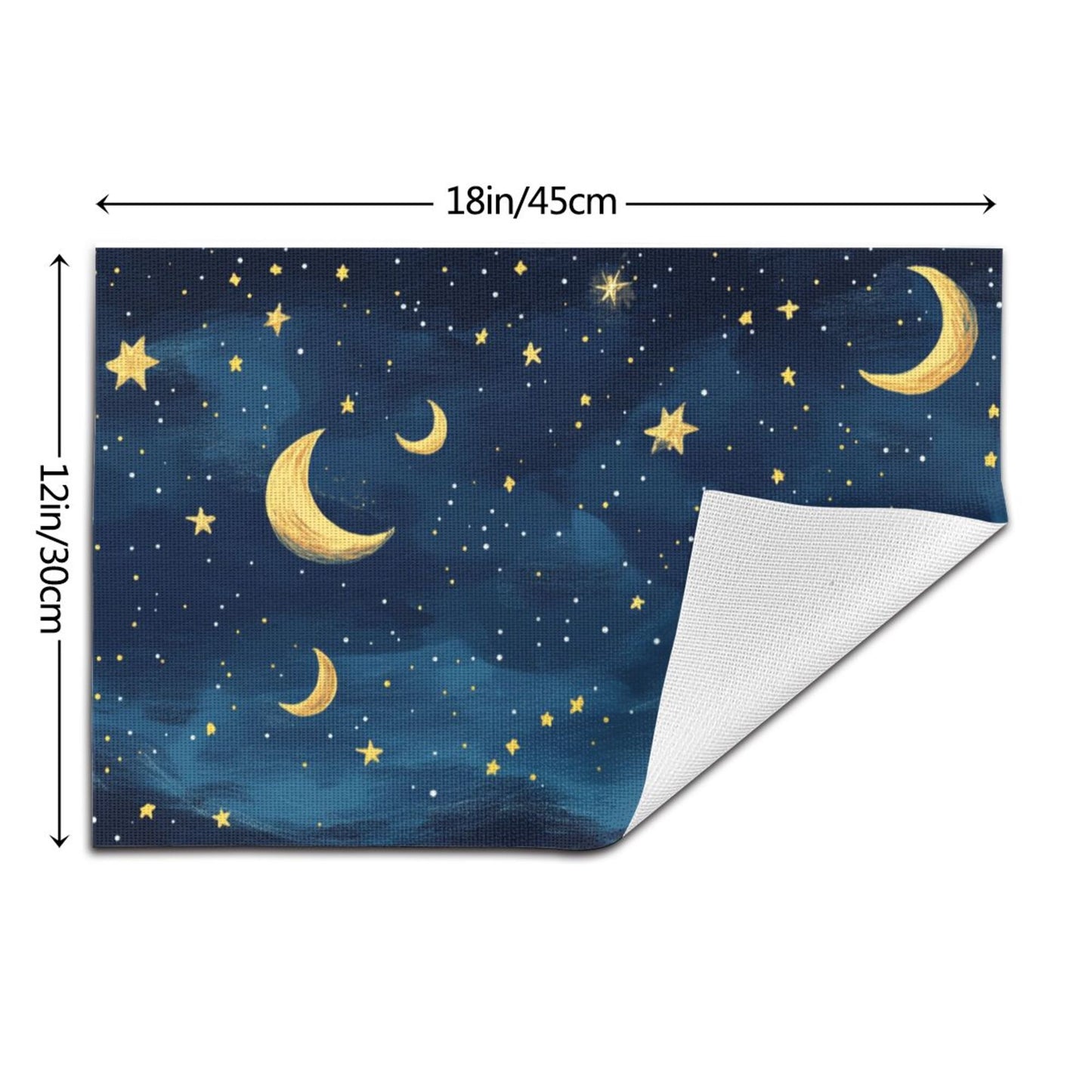 Starry Night Placemat, Romantic Dreamy Sky Design, Waterproof and Easy to Clean