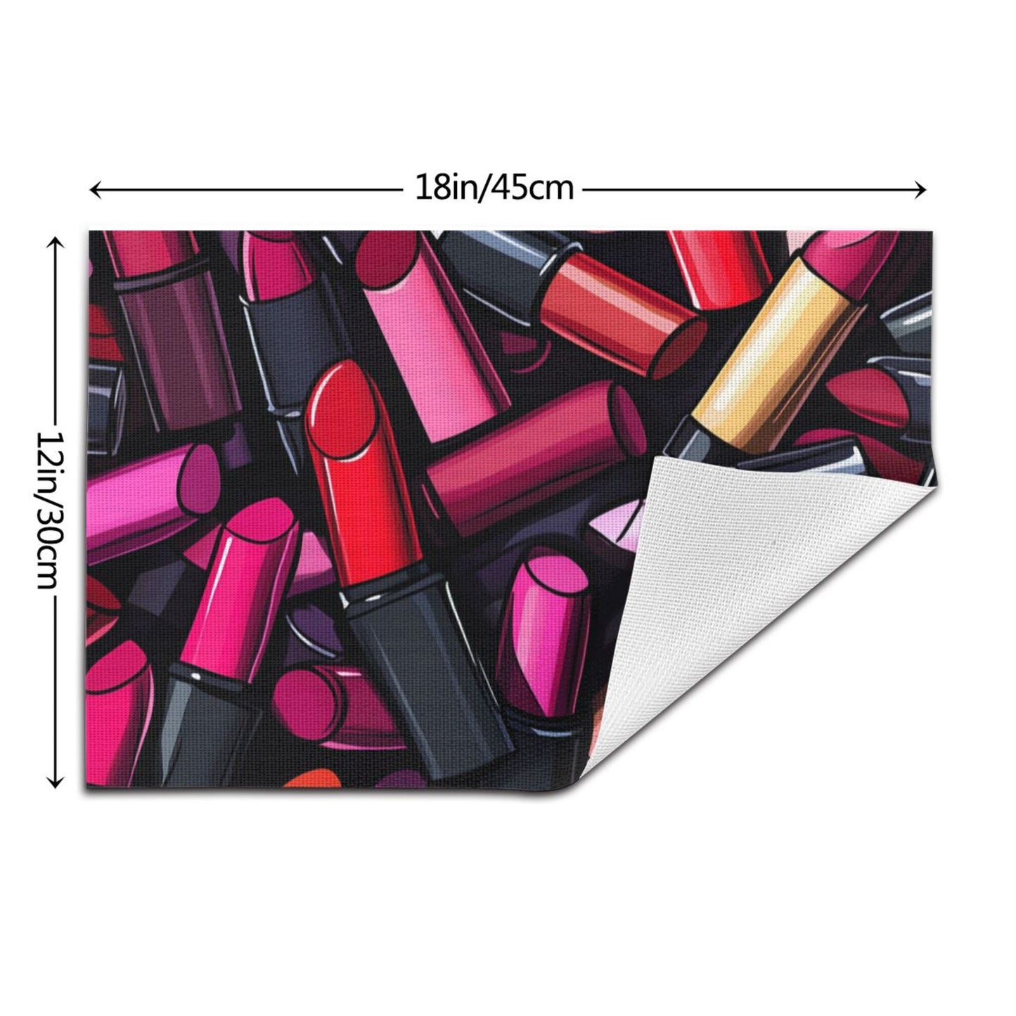 Fashion Lipstick Themed Placemat, Unique Design, Waterproof and Durable