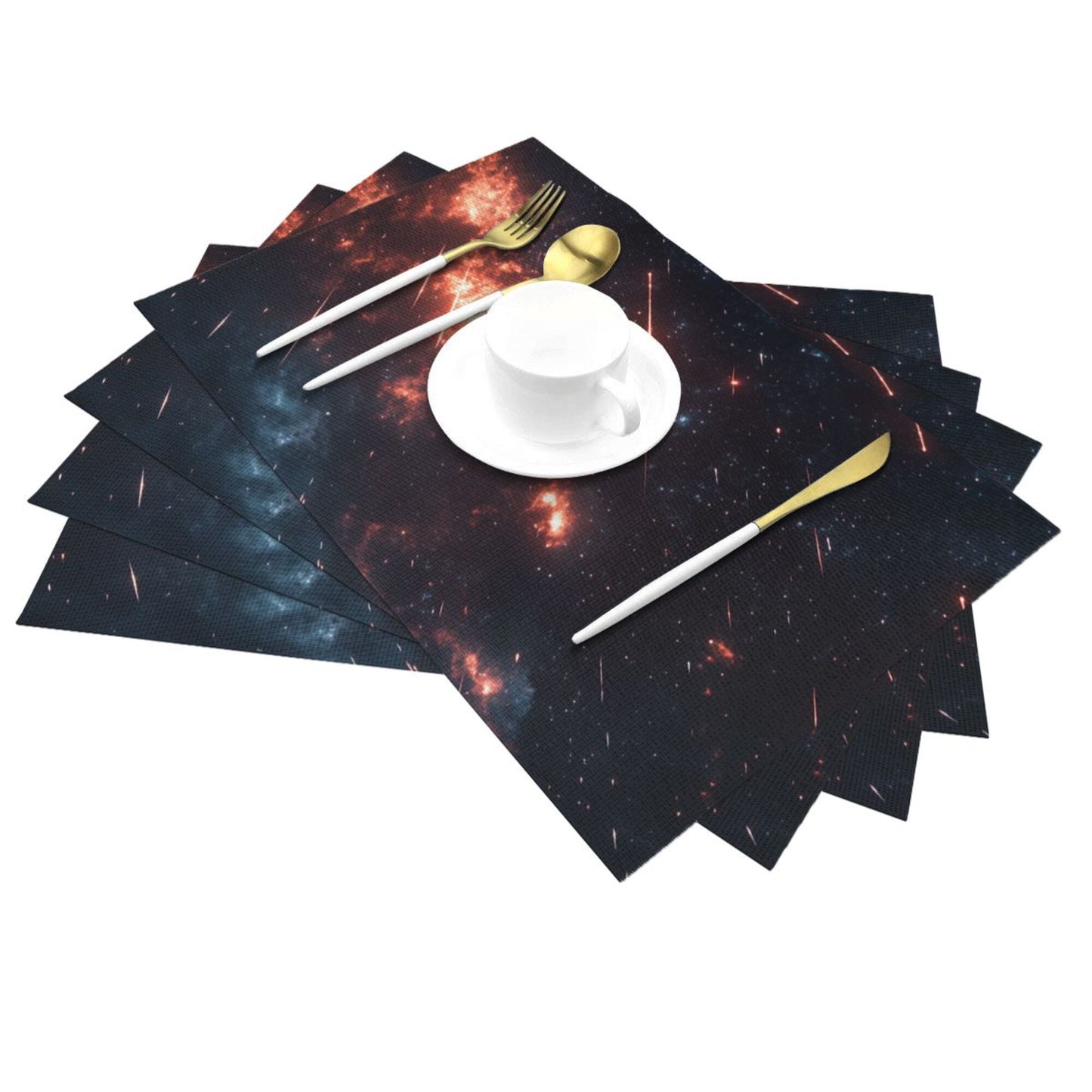 Cosmic Galaxy Themed Placemat, Creative Design, Waterproof and Durable