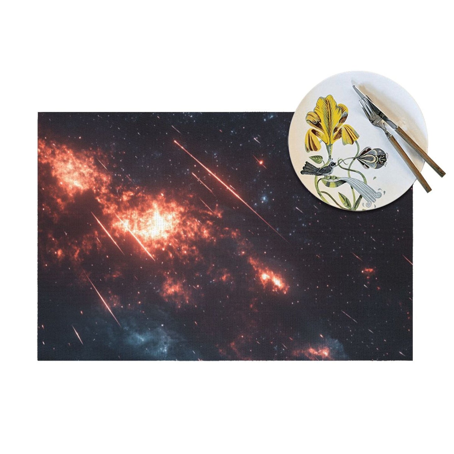 Cosmic Galaxy Themed Placemat, Creative Design, Waterproof and Durable