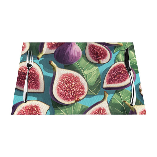 Fig Pattern Placemat, Creative Design, Durable and Waterproof