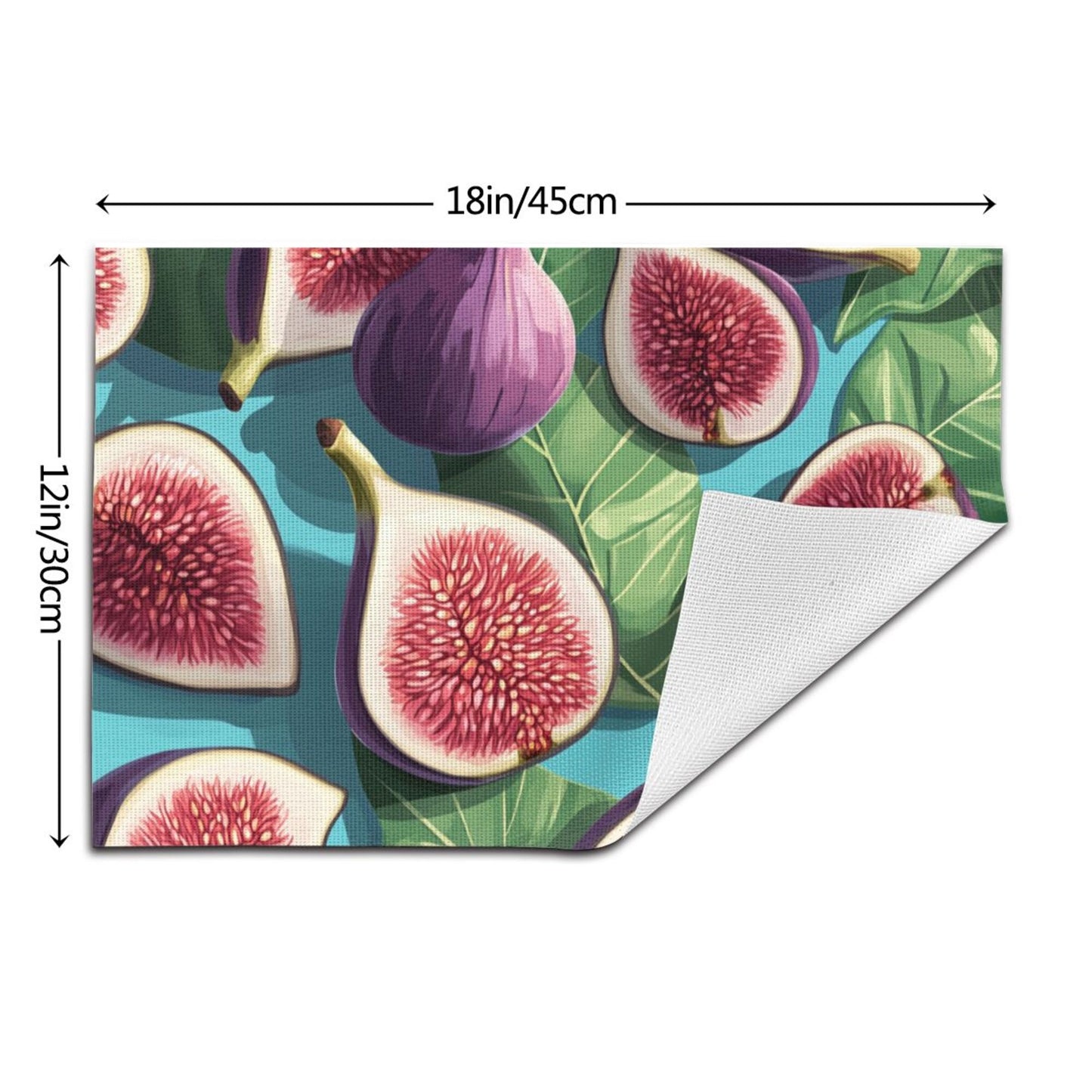 Fig Pattern Placemat, Creative Design, Durable and Waterproof